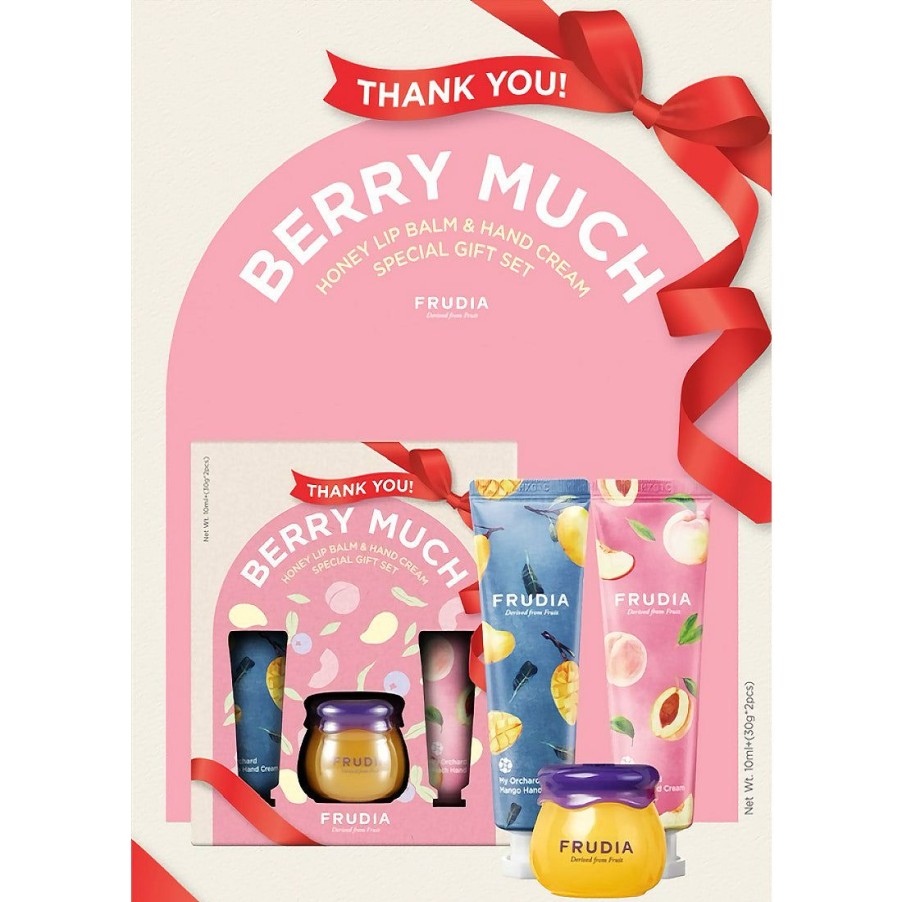 Vartalo Frudia | [Frudia] Honey Lip Balm & Hand Cream Gift Set Thank You Berry Much