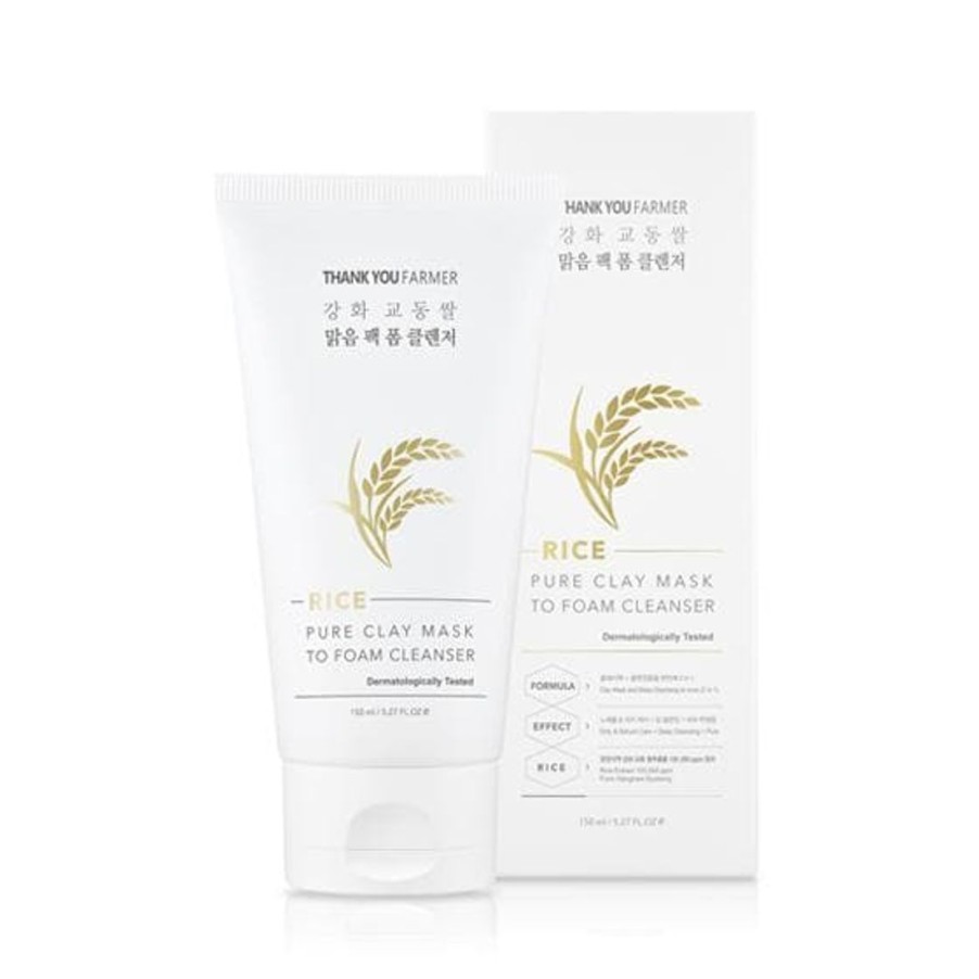 Ihonhoito Thank You Farmer | [Thank You Farmer] Rice Pure Clay Mask To Foam Cleanser