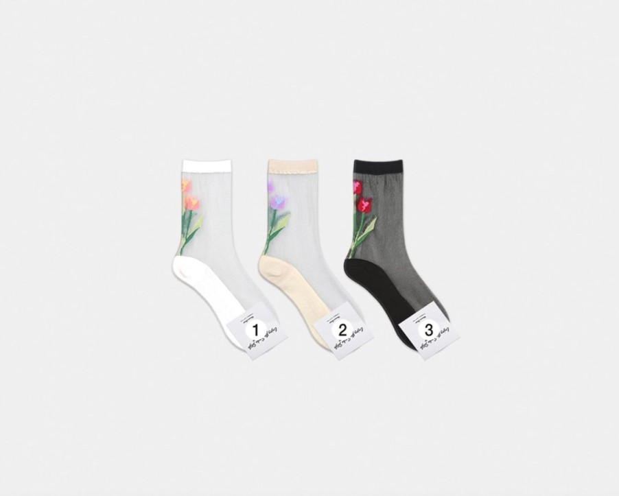 Lifestyle Yeppo & Soonsoo | See-Through Tulip Socks