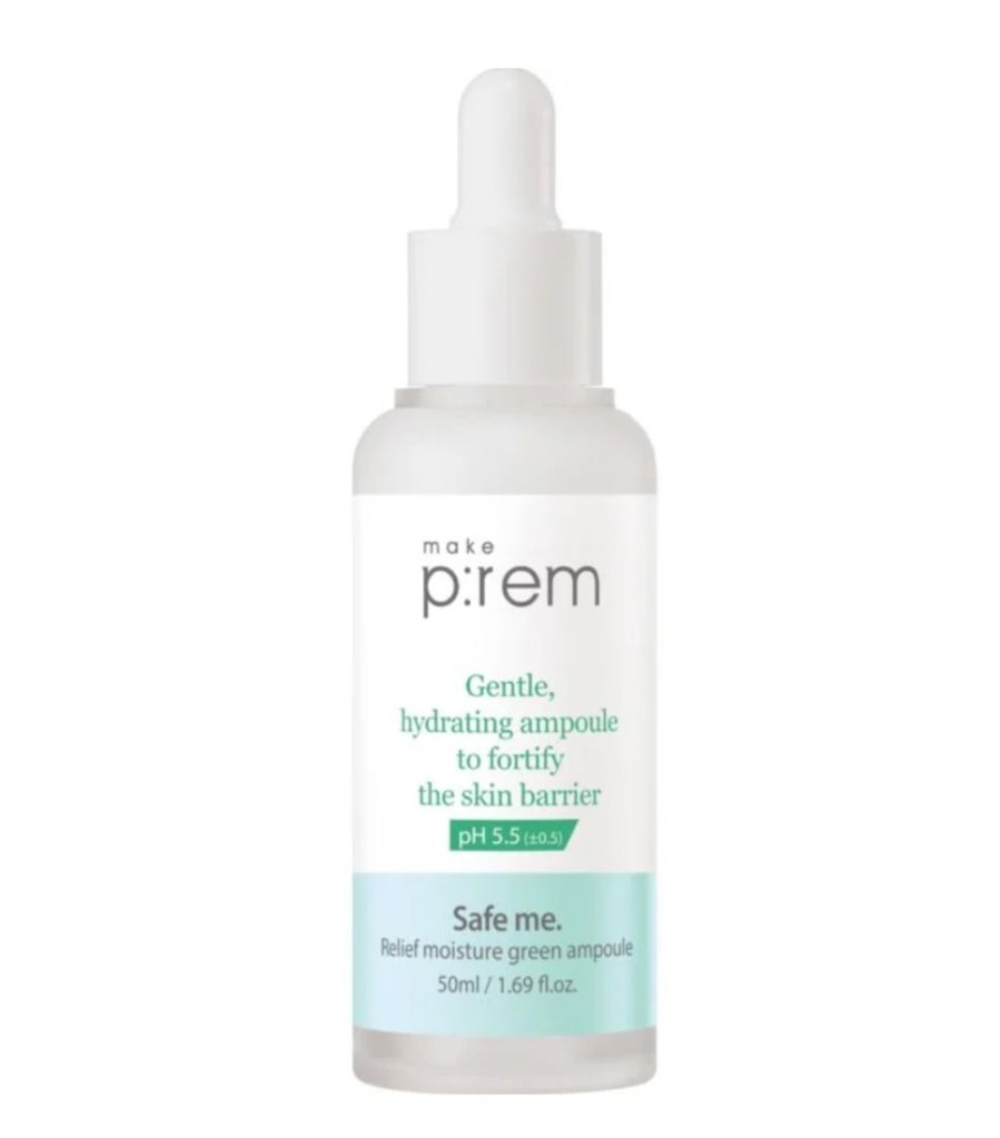 Ihonhoito Make P:rem | [Make P:Rem] Safe Me Relief Moisture Green Ampoule