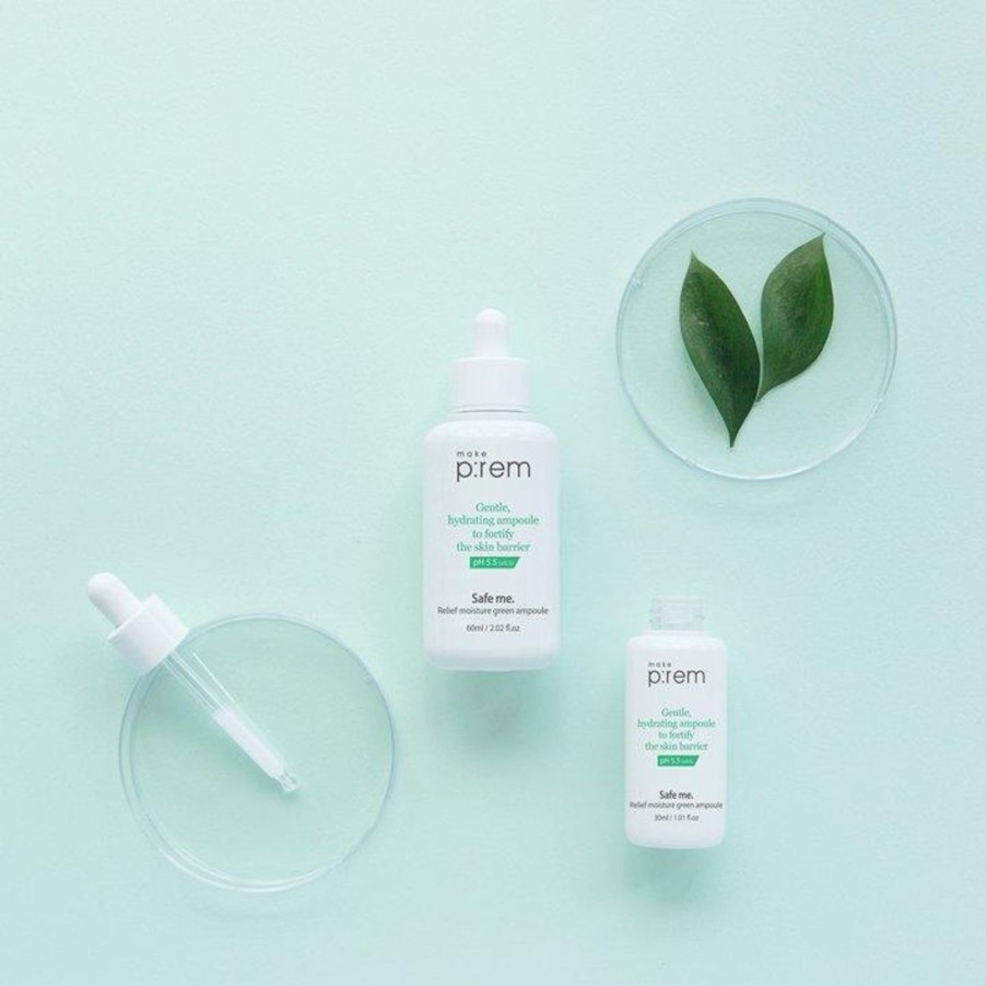 Ihonhoito Make P:rem | [Make P:Rem] Safe Me Relief Moisture Green Ampoule