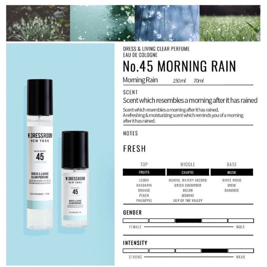 Vartalo W.Dressroom | [W.Dressroom] Clear Perfume No.45 Morning Rain 70Ml