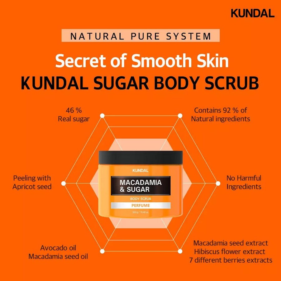 Ihonhoito Kundal | [Kundal] Macadamia & Sugar Body Scrub