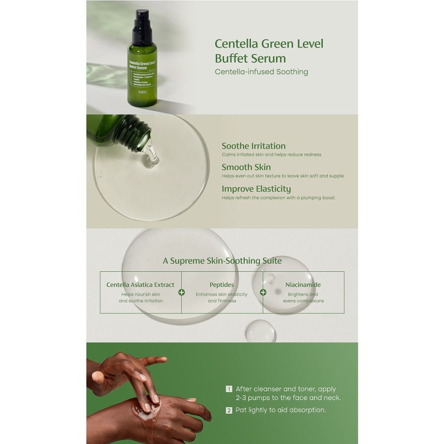 Ihonhoito Purito | [Purito] Centella Green Level Buffet Serum